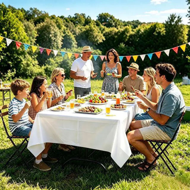 Alt view image 6 of 7 - 2Pcs White Plastic Table Cloth, 54 x 108 Inch Rectangle Disposable Tablecloth for Birthday, Wedding, Picnic, Holiday Party