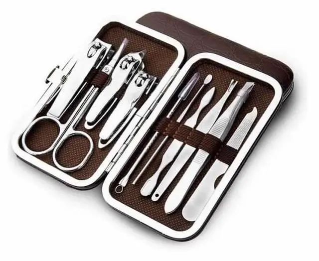 Main image of 10 PCS Manicure Pedicure Set Nail Clippers - Stainless Steel Manicure Kit - Tools for Nail,Cutter Kitsfor Women or Men,Includes Cuticle Remover Professional Nail Kit with Portable Tra