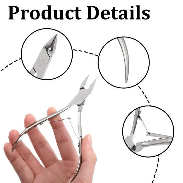 Alt view image 3 of 7 - Ingrown Toenail Clippers, Straight Blade Toe Nail Clippers for Thick Toenails, Stainless Steel Fingernail Toenail Clipper for Seniors, Men and Adult