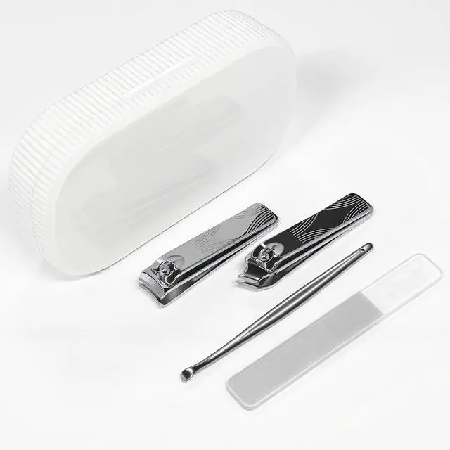 Alt view image 7 of 7 - 4-in-1 Nail Clippers Set, Magnetic Case Manicure Kit, Sharp Stainless Steel Silver Nail Cutter, Pedicure Tools for Men & Women
