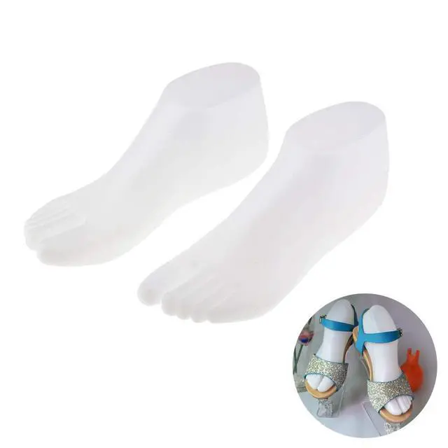 Alt view image 3 of 7 - Female Plastic Foot Model Tools for Sandals Display (White)