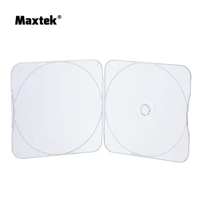 Alt view image 3 of 6 - 25 Pack Ultra Slim Clear Transparent Square Shaped CD and DVD Disc Clam Shell Case with Lock, Single Disc Capacity, Durable and Impact Resistant PP Poly Plastic Case.