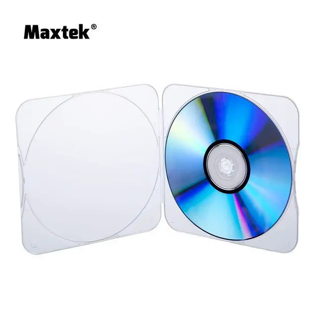 Alt view image 4 of 6 - 25 Pack Ultra Slim Clear Transparent Square Shaped CD and DVD Disc Clam Shell Case with Lock, Single Disc Capacity, Durable and Impact Resistant PP Poly Plastic Case.