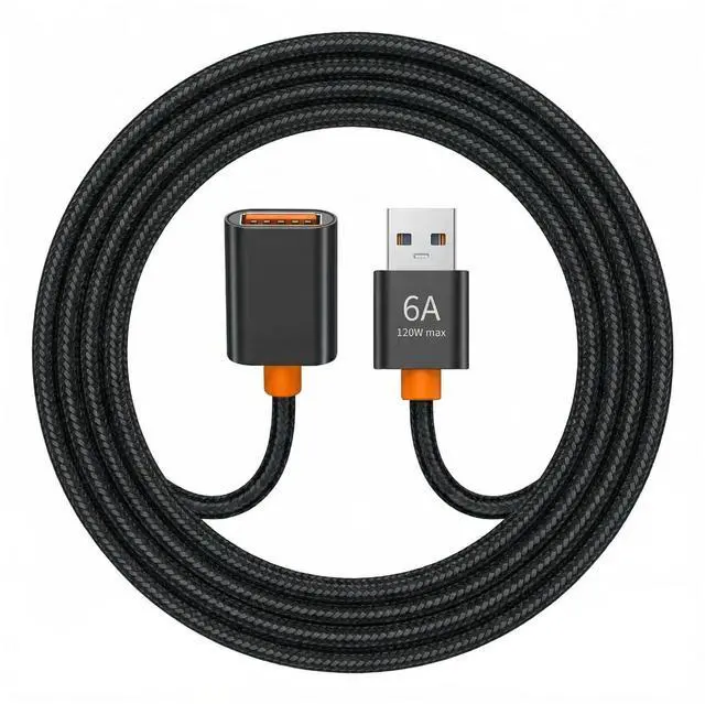 Main image of USB Extension Cable 3.3FT,USB 2.0 Type A Male to Female USB Extender Cord Nylon Braided 480Mbps Data Transfer for Keyboard, Webcam, Mouse, Gamepad, Flash Drive, Printer, Camera and More