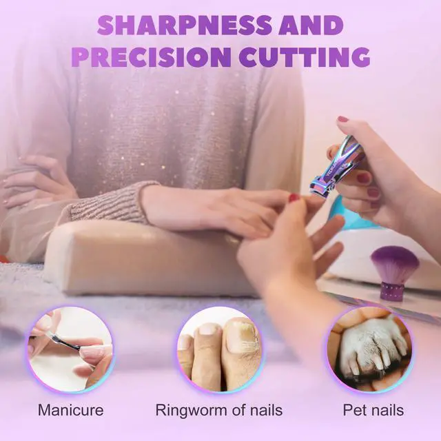Alt view image 5 of 6 - Toenail Clippers for Thick Toenails for Seniors Vepkuso Ultra Sharp Nail Clippers for Women Large German Fingernail Clippers Cutter Set for Tough Nails, Men, Adult,Gift Idea