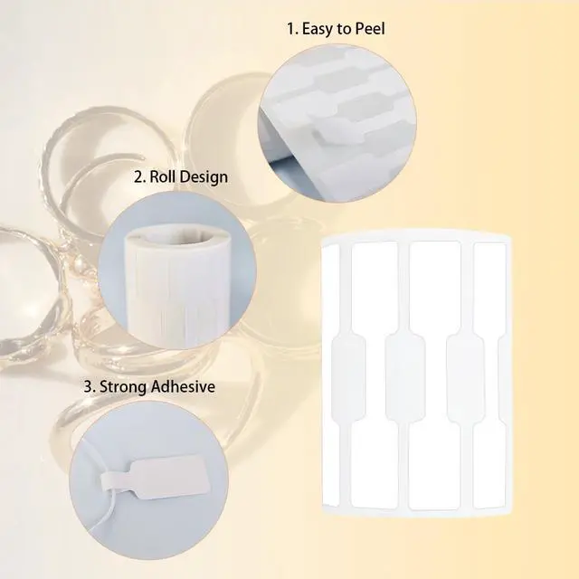 Alt view image 2 of 5 - 1000 PCS Self-Adhesive Blank Jewelry Price Tags, ewelry Tags Price Tags Stickers, for Bracelet, Ring, Clothing Display