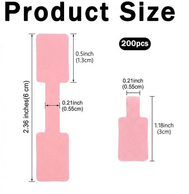 Alt view image 2 of 7 - 200 PCS Jewelry Price Tags Stickers, Self-Adhesive Jewelry Tags for Pricing, Jewellery Price Tag Stickers for Rings, Necklaces, Bracelets, Earrings, Pink