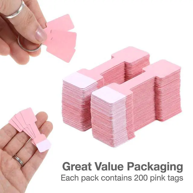 Alt view image 7 of 7 - 200 PCS Jewelry Price Tags Stickers, Self-Adhesive Jewelry Tags for Pricing, Jewellery Price Tag Stickers for Rings, Necklaces, Bracelets, Earrings, Pink