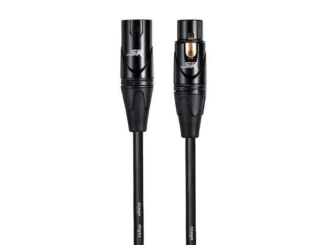 Alt view image 2 of 6 - Starquad XLR Male to XLR Female Microphone Cable - 1.5 Feet - Black, 24AWG, Optimized for Analog Audio - Gold Contacts - Stage Right Series