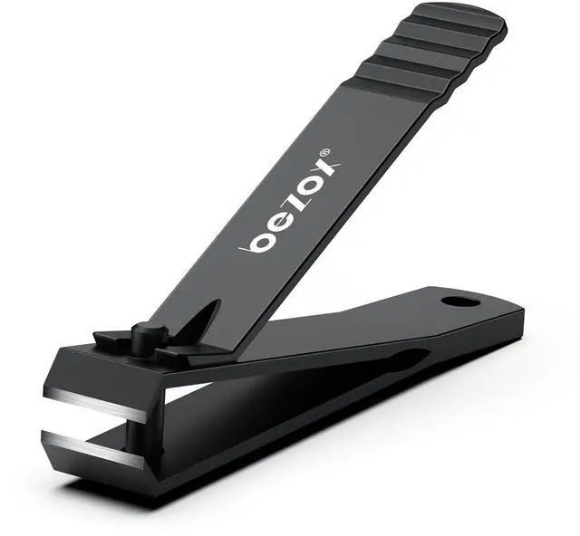 Main image of Large Toe Nail Clippers for Thick Nails - Straight Edge Nails Clipper for Men, Toenails Clipper for Seniors, Heavy Duty Stainless Steel Fingernail Clippers for Women, Thick Toenails Tool - Black