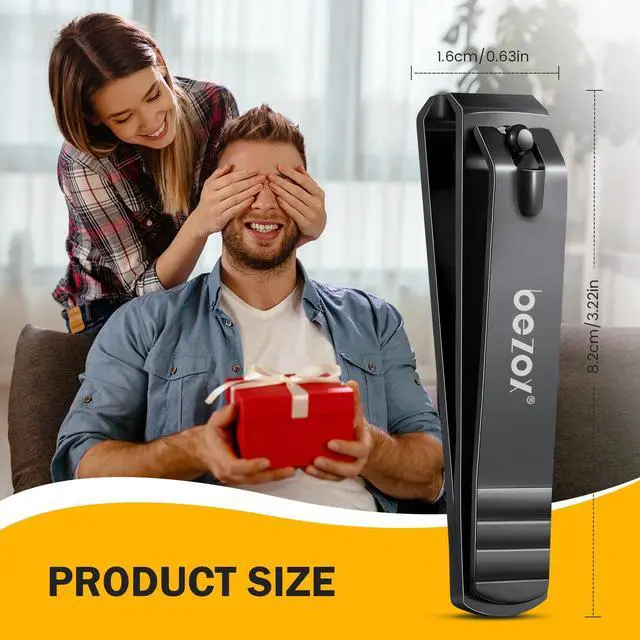 Alt view image 6 of 7 - Large Toe Nail Clippers for Thick Nails - Straight Edge Nails Clipper for Men, Toenails Clipper for Seniors, Heavy Duty Stainless Steel Fingernail Clippers for Women, Thick Toenails Tool - Black