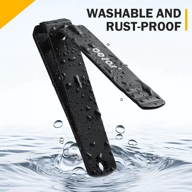 Alt view image 7 of 7 - Large Toe Nail Clippers for Thick Nails - Straight Edge Nails Clipper for Men, Toenails Clipper for Seniors, Heavy Duty Stainless Steel Fingernail Clippers for Women, Thick Toenails Tool - Black