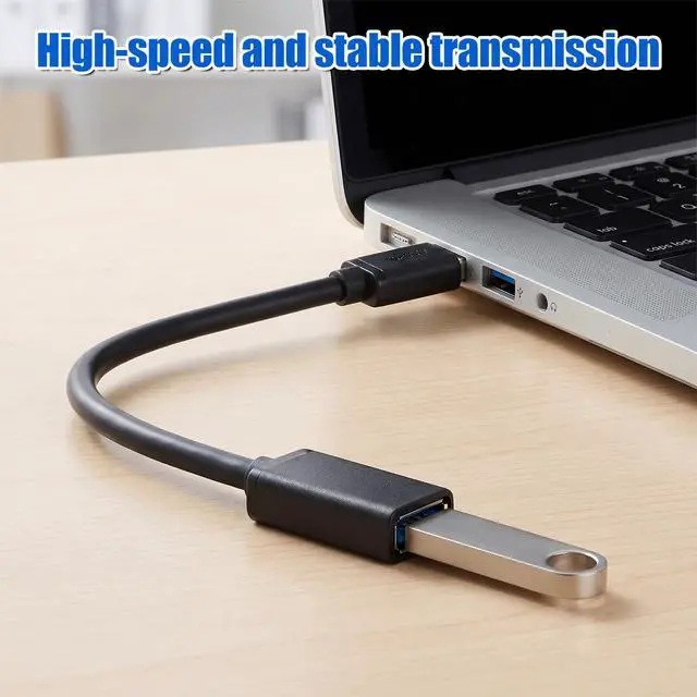 Alt view image 4 of 7 - 2 Pcs USB 3.0 Extension Cables 1FT Short USB A 3.0 Extender Cord Type A Male and Female Extension Cables Fast Data Transfer for Keyboards Mice Hard Disk Drives