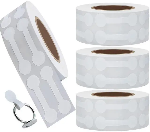 Main image of 2000PCS Price Stickers for Small Business Jewelry Price Tags Self Adhesive White Blank Jewelry Price Label Roll for Clothing Ring Necklace Earring Price Identify Round Label (White)