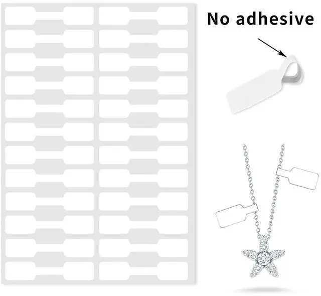 Main image of White Jewelry Price Labels,Any Pen Will not be Smeared,No Glue in the Middle Folding Part,Suitable for Jewelry handicrafts,etc. (600 PCS,1 Bag)
