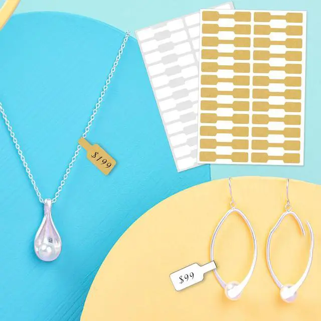 Alt view image 4 of 7 - White Jewelry Price Labels,Any Pen Will not be Smeared,No Glue in the Middle Folding Part,Suitable for Jewelry handicrafts,etc. (600 PCS,1 Bag)