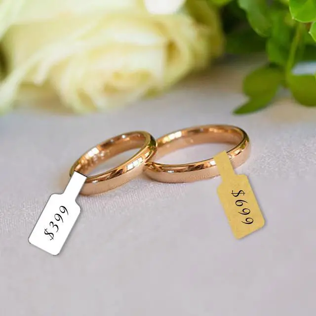 Alt view image 5 of 7 - White Jewelry Price Labels,Any Pen Will not be Smeared,No Glue in the Middle Folding Part,Suitable for Jewelry handicrafts,etc. (600 PCS,1 Bag)