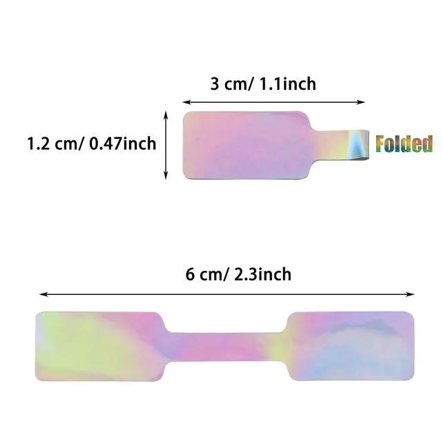 Alt view image 2 of 5 - 500PCS Jewelry Price Tags Stickers Self Adhesive Blank Jewelry Price Label Display Tags for Rings Bracelet Necklaces Earrings Clothing (Holographic Laser)