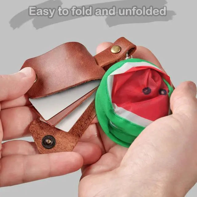 Alt view image 6 of 7 - 3 PCS Round Foldable Hand Fans, Fruit Style Handheld Folding Fan Portable Cooling Fans for Summer Events, Outdoor Travel, Festival Party Decorations, Game Favors