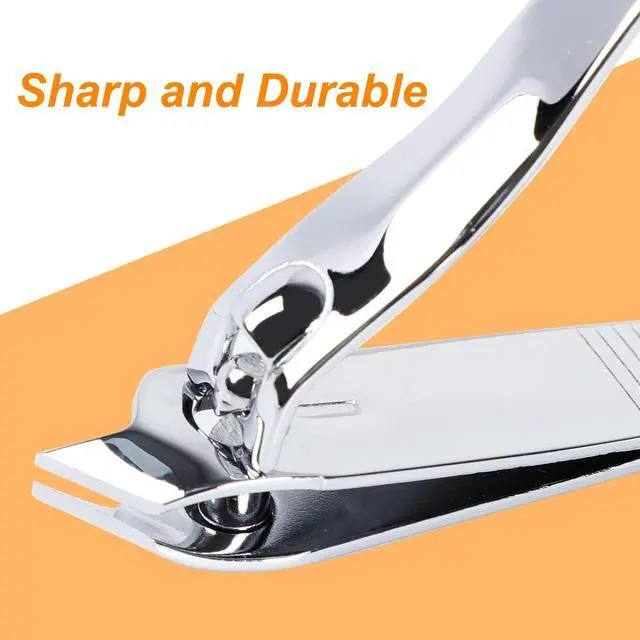 Alt view image 7 of 7 - 2 PCS Angled Nail Clipper Set, Metal Slanted Edge Nail Cutting Clippers for Women and Men, Sharp Fingernail Cutter Toenail Clippers for Thick Toenails, Silver