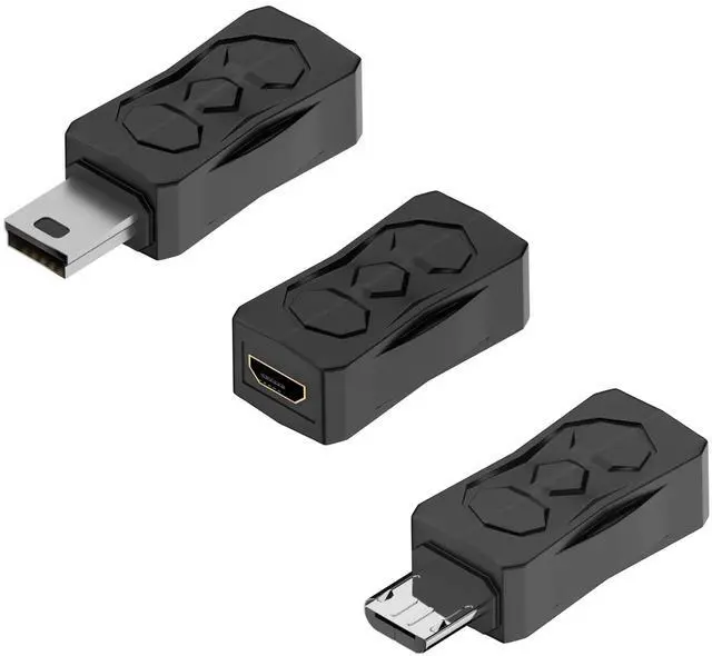 Main image of 3PCS Micro USB to Mini USB Adapter, Micro USB Male to Mini USB 2.0 Female Converter Support 5V/2ACharge & 480MbpsData Sync for MP3 Player, Dash Cam, Digital Camera(Micro to Mini)