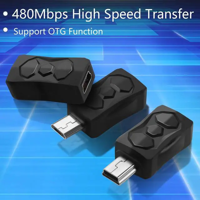 Alt view image 4 of 7 - 3PCS Micro USB to Mini USB Adapter, Micro USB Male to Mini USB 2.0 Female Converter Support 5V/2ACharge & 480MbpsData Sync for MP3 Player, Dash Cam, Digital Camera(Micro to Mini)