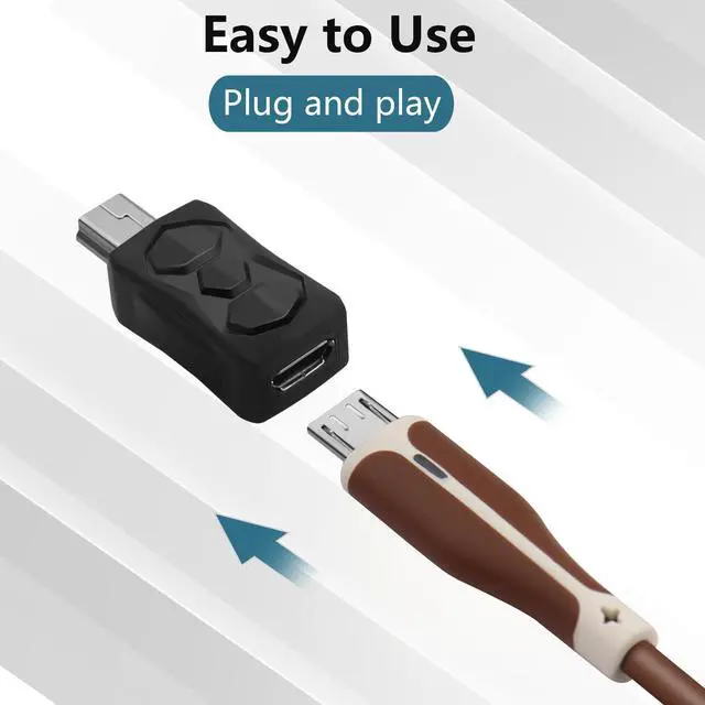 Alt view image 6 of 7 - 3PCS Micro USB to Mini USB Adapter, Micro USB Male to Mini USB 2.0 Female Converter Support 5V/2ACharge & 480MbpsData Sync for MP3 Player, Dash Cam, Digital Camera(Micro to Mini)
