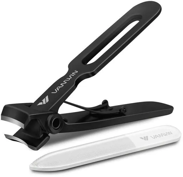 Main image of Nail Clippers for Thick Nails, 16mm Wide Jaw Opening Oversized Toenail Clippers Cutter with Sharp Curved Blade and Nail File, Heavy Duty Stainless Steel Fingernail Clippers for Seniors Elderly