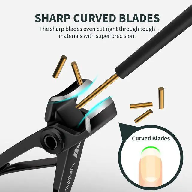 Alt view image 3 of 7 - Nail Clippers for Thick Nails, 16mm Wide Jaw Opening Oversized Toenail Clippers Cutter with Sharp Curved Blade and Nail File, Heavy Duty Stainless Steel Fingernail Clippers for Seniors Elderly