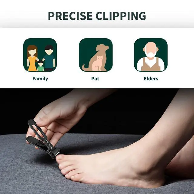 Alt view image 6 of 7 - Nail Clippers for Thick Nails, 16mm Wide Jaw Opening Oversized Toenail Clippers Cutter with Sharp Curved Blade and Nail File, Heavy Duty Stainless Steel Fingernail Clippers for Seniors Elderly