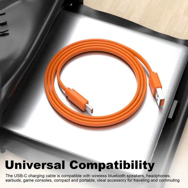 Alt view image 6 of 7 - Replacement USB Type C Charger Cable Charging Cord Compatible with JBL Tune 510BT 520BT 720BT 770NC, Live 460NC, Tune 125TWS 225TWS 130NC TWS Headphones, Flip 5/6/7, Charge 4/5/6 Speakers