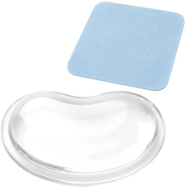 Main image of Silicone Gel Wrist Rest Pad, Gel Ergonomic Cushion with Wiping Cloth