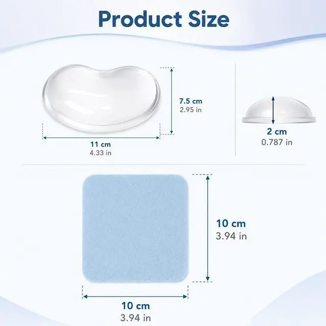 Alt view image 2 of 7 - Silicone Gel Wrist Rest Pad, Gel Ergonomic Cushion with Wiping Cloth
