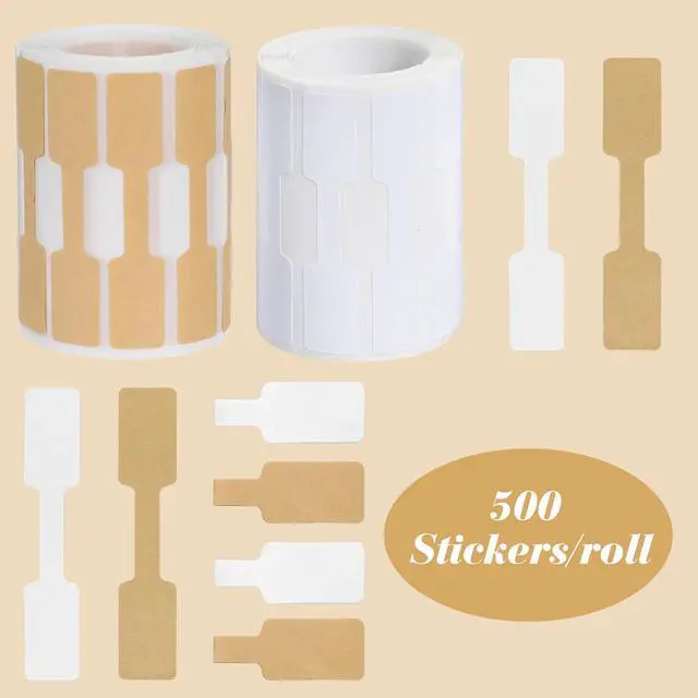 Alt view image 7 of 7 - 1000 PCS Jewelry Tags for Pricing, 2 Rolls Blank Jewelry Tags for Pricing