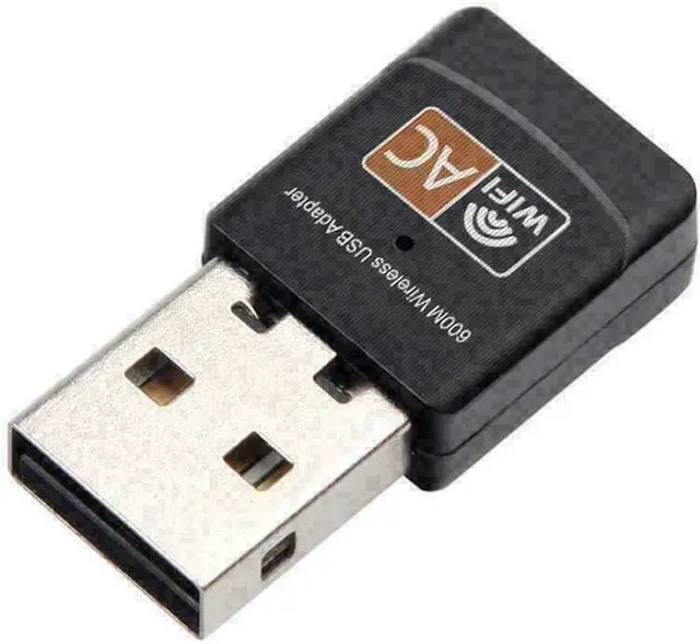 Main image of WiFi Adapter for Desktop pc, AC600 Mbps Dual Band 2.4/5Ghz USB Wi-Fi dongle, 802.11 Black USB Wi-Fi Adapter for PC, Laptop, MacBook, and Windows 10, Support.