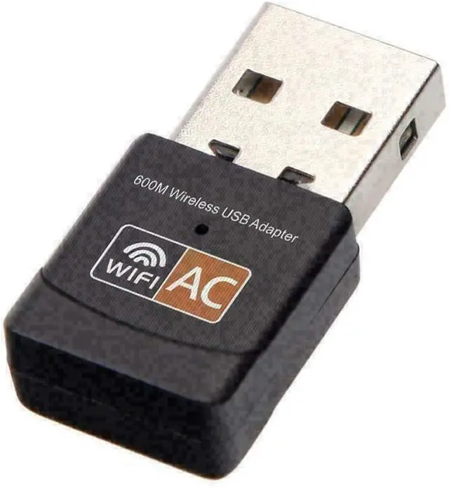 Alt view image 2 of 7 - WiFi Adapter for Desktop pc, AC600 Mbps Dual Band 2.4/5Ghz USB Wi-Fi dongle, 802.11 Black USB Wi-Fi Adapter for PC, Laptop, MacBook, and Windows 10, Support.