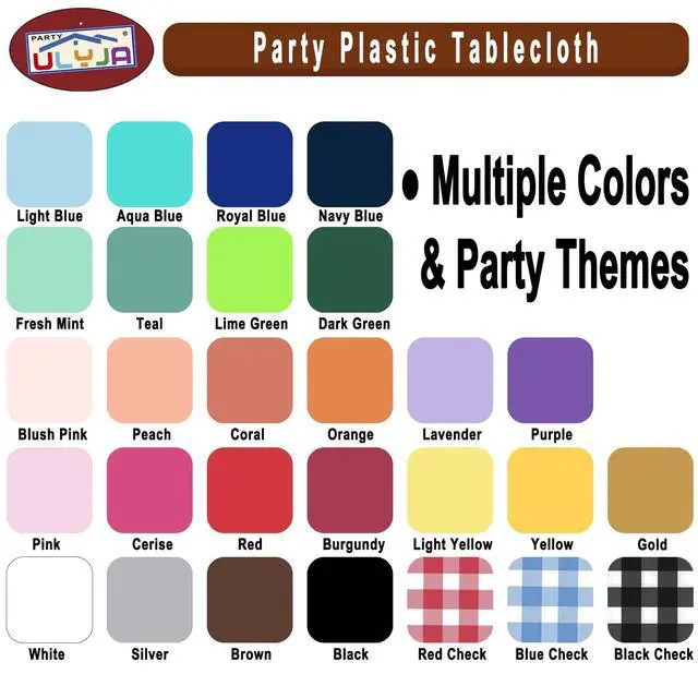 Alt view image 7 of 7 - Blue & White Gingham Checkered Tablecloths Plastic 3-Pack Premium 54 Inches x 108 Inches Disposable Table Covers Decorative Table Cloths for Rectangle Tables