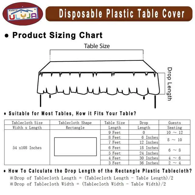 Alt view image 6 of 7 - Blue & White Gingham Checkered Tablecloths Plastic 3-Pack Premium 54 Inches x 108 Inches Disposable Table Covers Decorative Table Cloths for Rectangle Tables