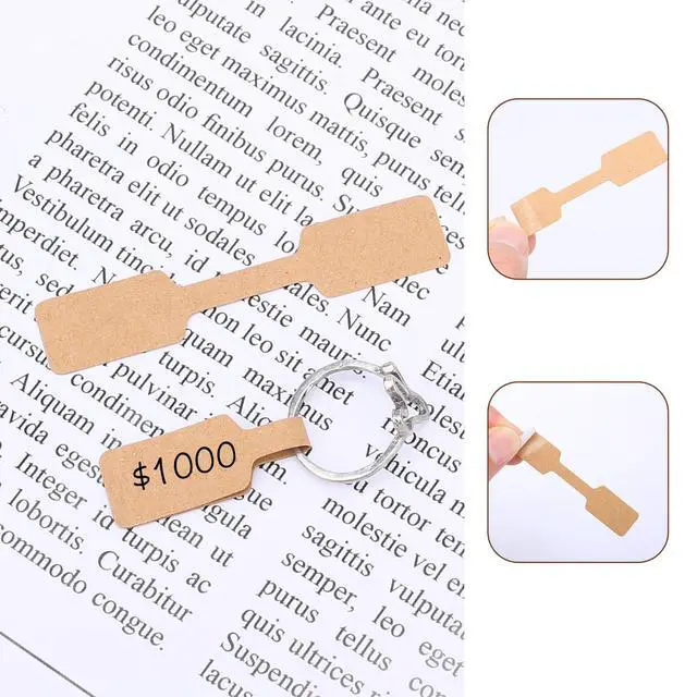 Alt view image 6 of 7 - Price Tags Stickers Easy Peel Off, Self Adhesive Price Tag Labels Blank Label Sticker Small Label Stickers Bracelet Tag Pricing Sticker Jewelry Tags for Ring, Crafts