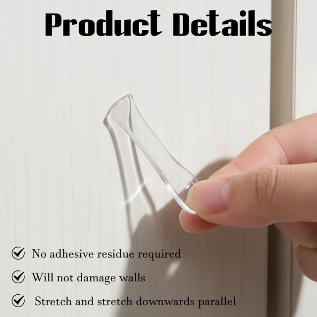 Alt view image 3 of 7 - 120 PCS Clear Poster Hanging Strips, No Damage Removable Double Sided Adhesive Picture Tape Invisible Poster Strips Heavy Duty Wall Hangers for Walls Home Classroom Office Decor