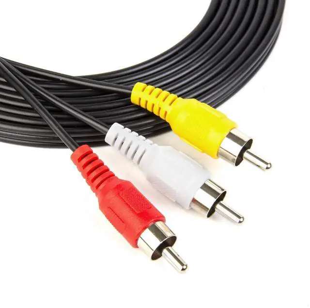 Alt view image 2 of 3 - RCA 5FT Audio/Video Composite Cable DVD/VCR/SAT Yellow/White/red connectors 3 Male to 3 Male