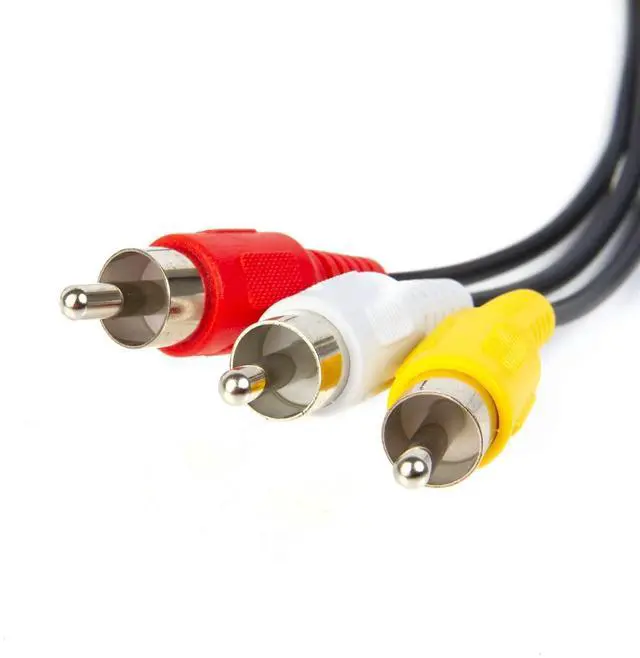 Alt view image 3 of 3 - RCA 5FT Audio/Video Composite Cable DVD/VCR/SAT Yellow/White/red connectors 3 Male to 3 Male