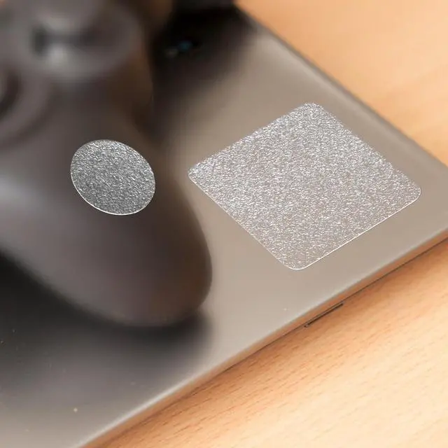 Alt view image 5 of 7 - 4pcs Phone Grip Tape, Anti-Slip Cell Phone Grip Decal Tape Stickers Transparent Mouse Sweat Absorbing Laptop Sticker Adhesive Phone Stickers for Game Controller