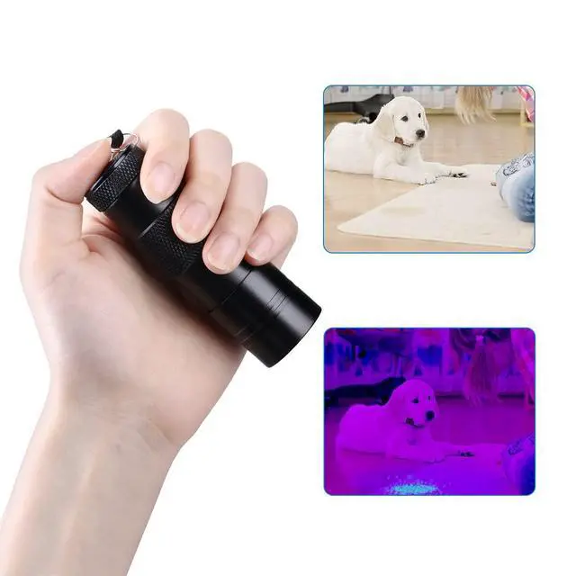 Alt view image 6 of 7 - UV Ultra-Violet 12 LED Flashlight Blacklight Light 395 nM Inspection Lamp Torch