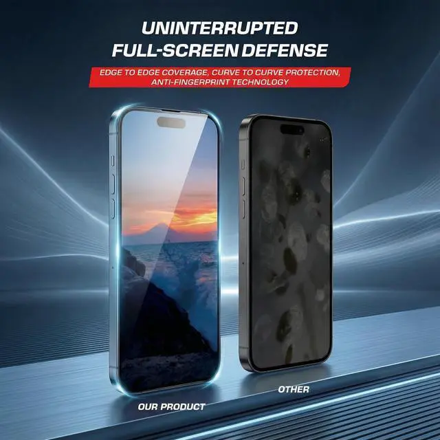 Alt view image 7 of 7 - 3 Pack for iPhone 17 / iPhone 16 Pro Screen Protector (6.3 inches), Tempered Glass Protection with Alignment Frame, Dynamic Island Compatible, Case Friendly