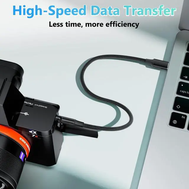 Alt view image 5 of 7 - 1.6FT/0.5M USB-C to Mini USB Cable, Short Braided Type C to Mini-B 5-Pin Charging Cord, Supports OTG 480 Mbps Sync Data for PC, PS3 Controller, MP3/4, Dash Cam, GPS Receiver, and More