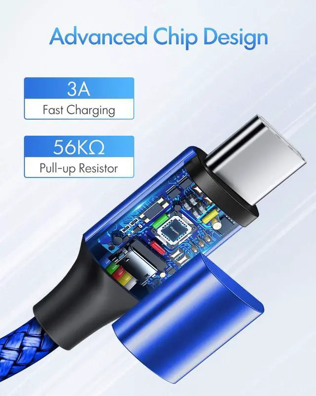 Alt view image 2 of 7 - USB C to USB C Cable 4ft, 2-Pack, 60W Fast Charging Type C to C Charger Cord for iPhone 17 16 15 Pro Max Plus Air 16e, for MacBook/iPad USBC, Samsung Galaxy S25 S24 S23 A17 A16, Pixel