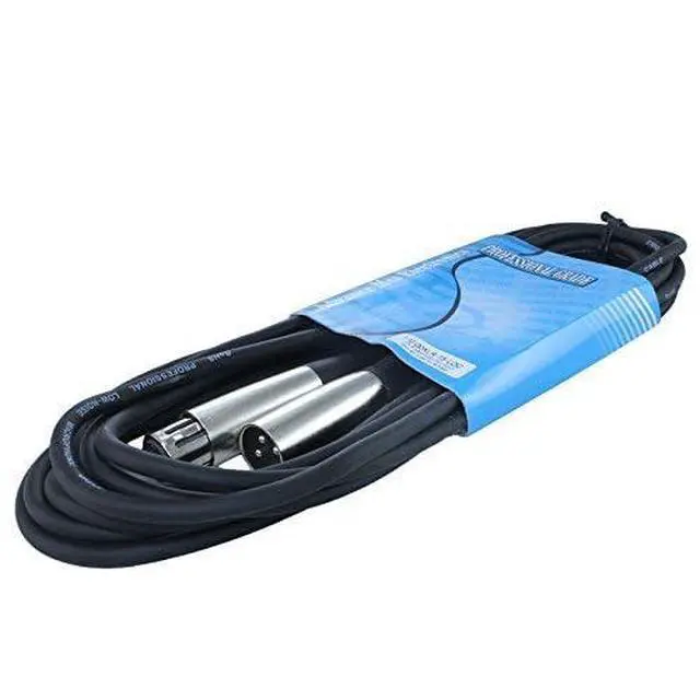 Alt view image 3 of 5 - 15 Foot Male to Female XLR Microphone Cable (Black)