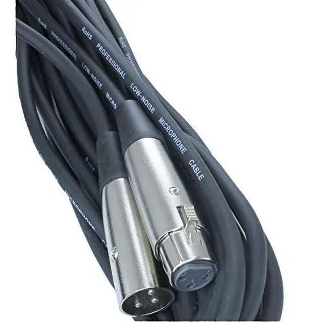 Alt view image 5 of 5 - 15 Foot Male to Female XLR Microphone Cable (Black)