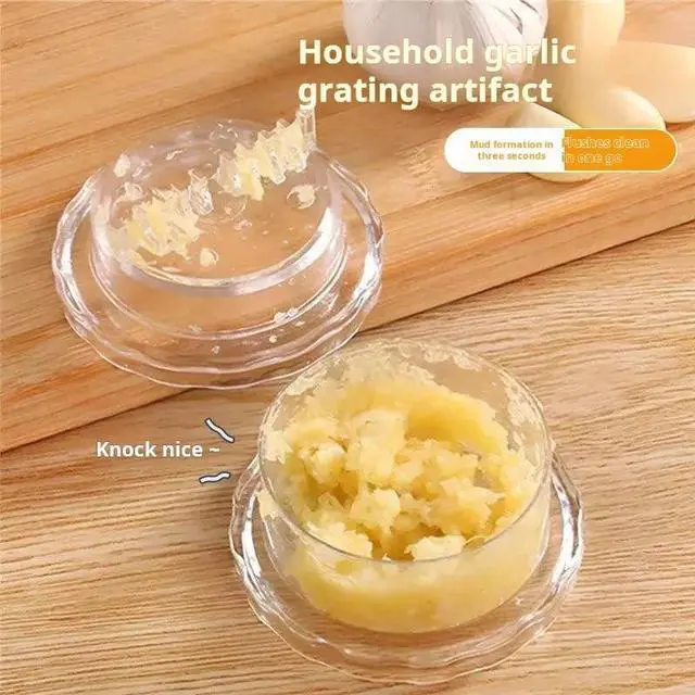 Alt view image 4 of 6 - Garlic Twister Set of 2, Manual Garlic Crusher and Mincer, Garlic Press Rocker with Built-in Storage Chamber, Ginger Grinder, Easy Twist Garlic Chopper for Kitchen Cooking, BPA Free